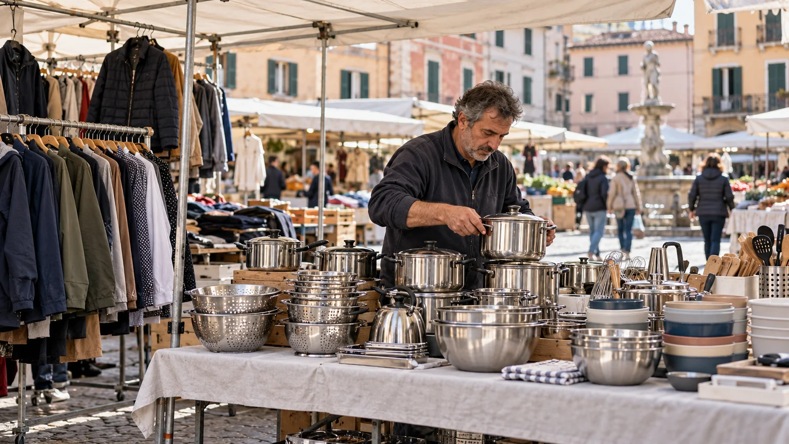 Compro un banco di abbigliamento: posso usarlo per vendere casalinghi?