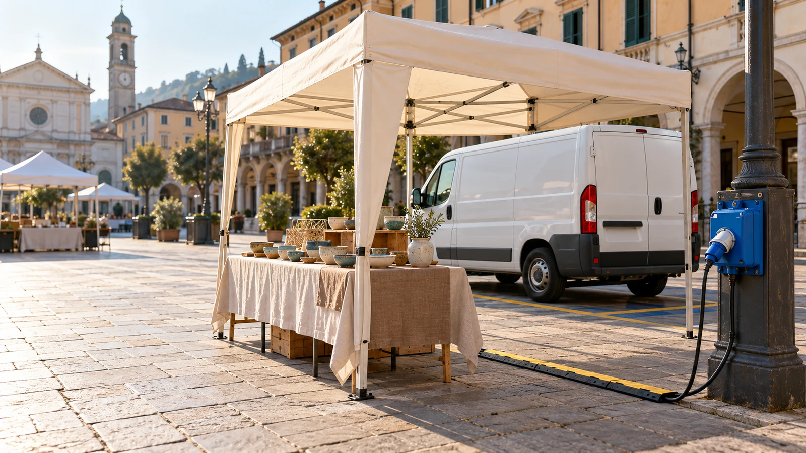 Fiere in Lombardia: corrente, acqua e parcheggio, cosa è incluso?