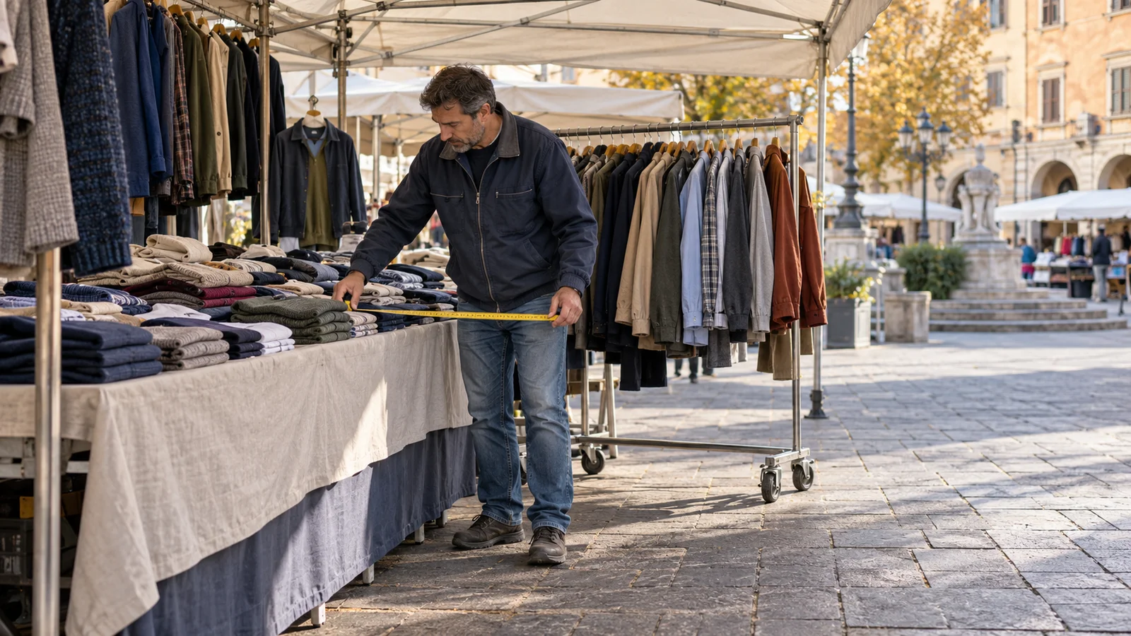 Tenda, appendiabiti e merce fuori dal banco: quali misure devo rispettare?